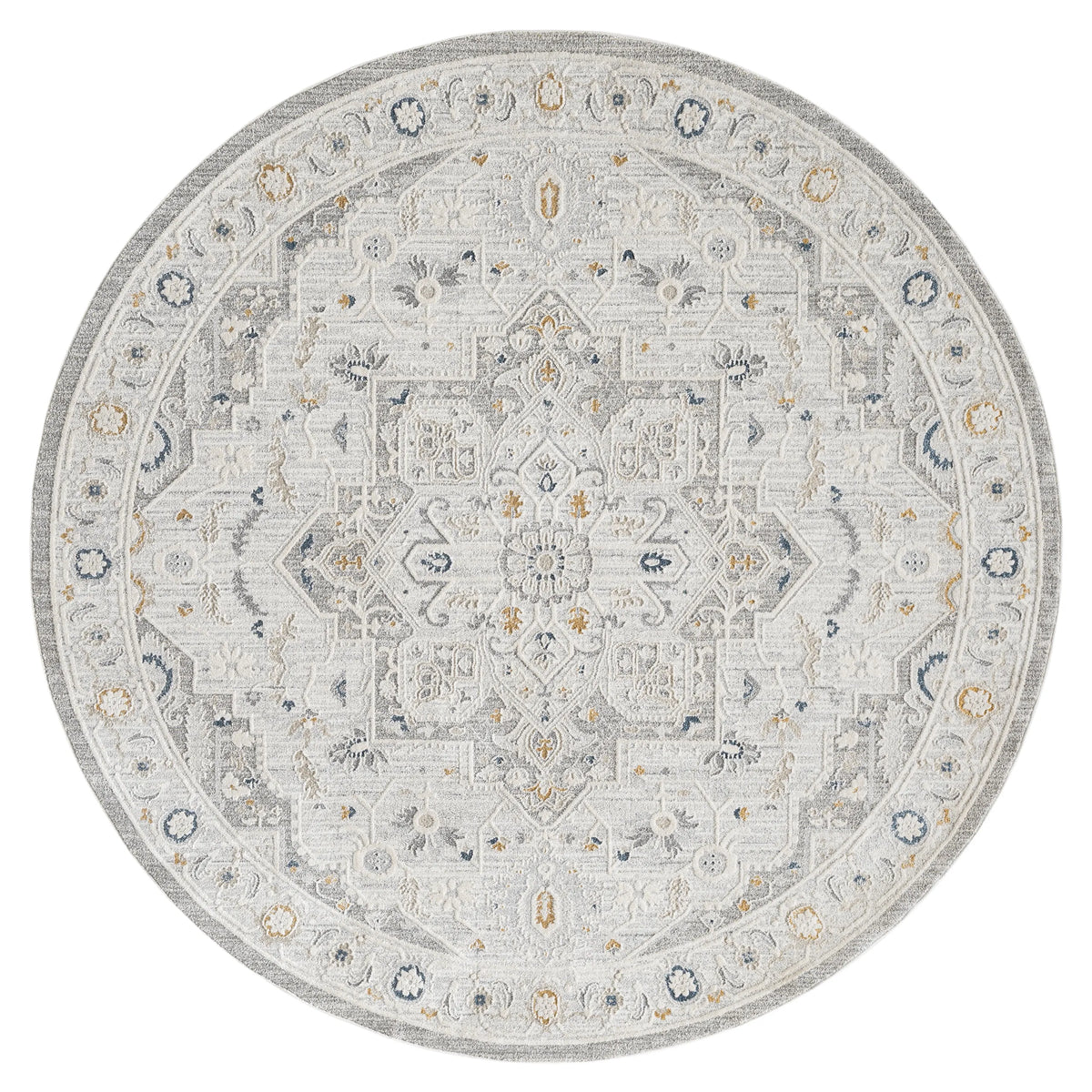 United Weavers Lexington Dakota Grey Rug - round front view