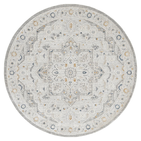 United Weavers Lexington Dakota Grey Rug - round front view