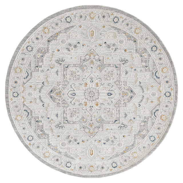 United Weavers Lexington Dakota Grey Rug - round front view