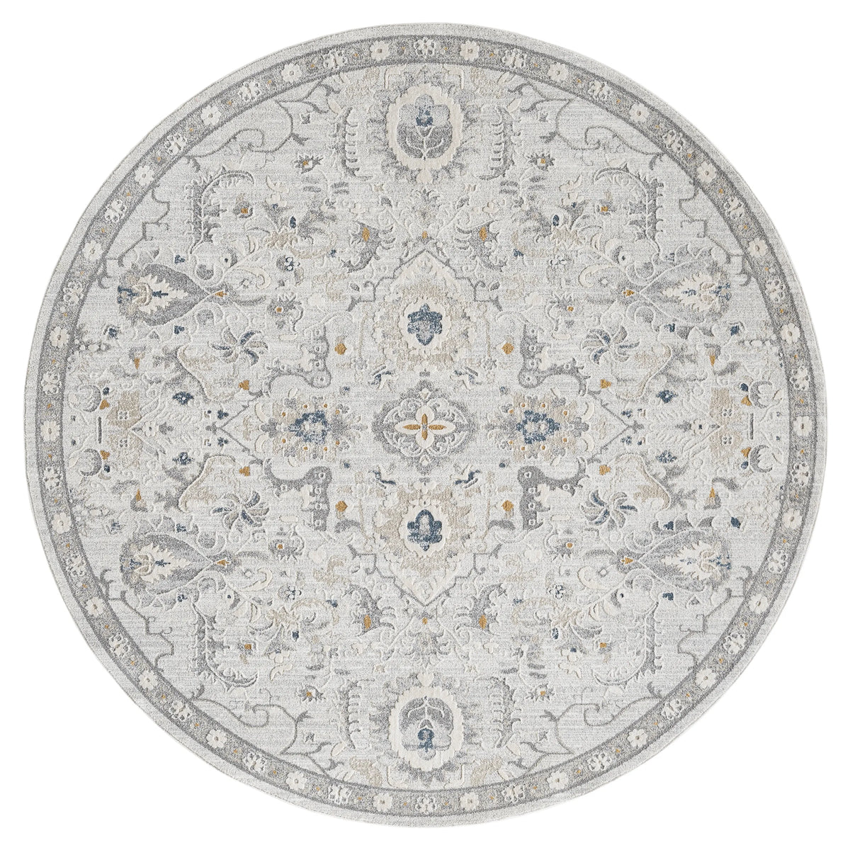 United Weavers Lexington Darcy Grey Rug - round front view