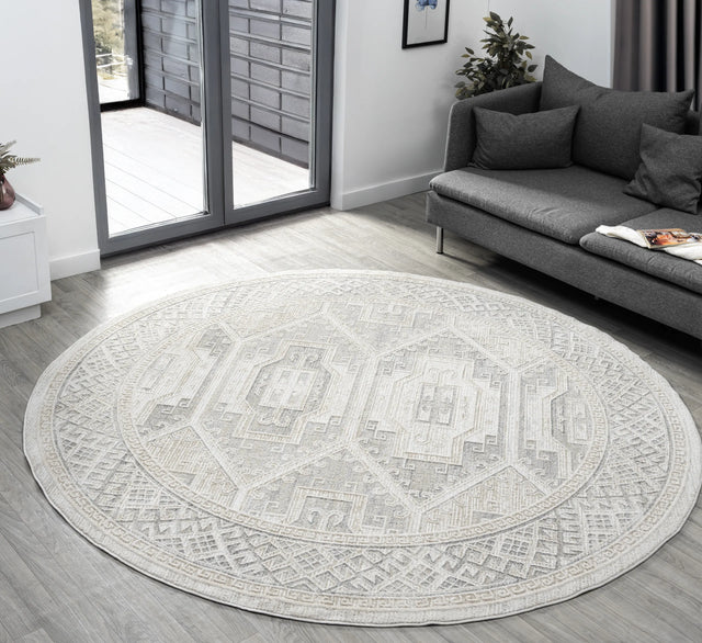 United Weavers Lexington Molly Beige Rug - round room scene