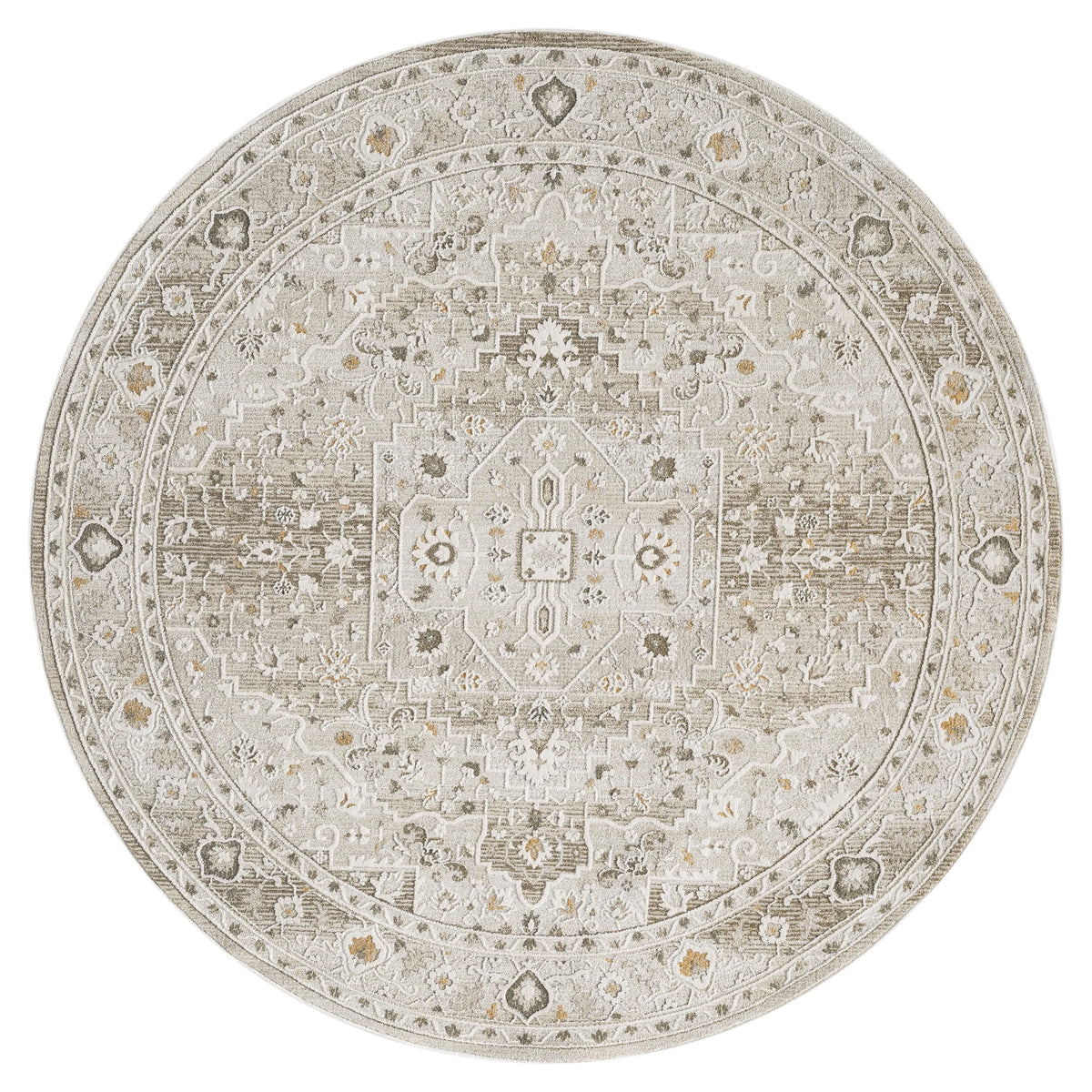 United Weavers Lexington Penny Beige Rug - round front view