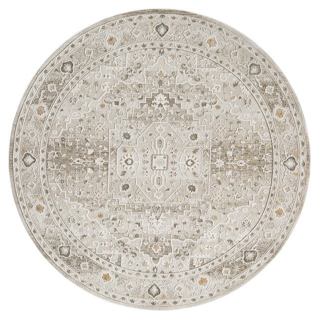 United Weavers Lexington Penny Beige Rug - round front view