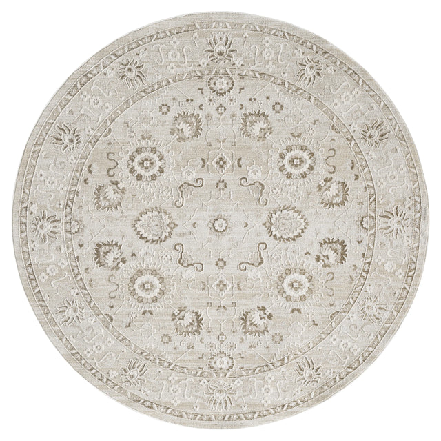 United Weavers Lexington Rosebud Brown Rug - round front view