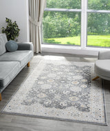 United Weavers Lexington Rosebud Grey Rug - room scene