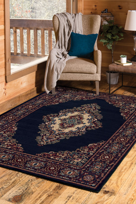 United Weavers Manhattan Cathedral Navy Rug - room scene