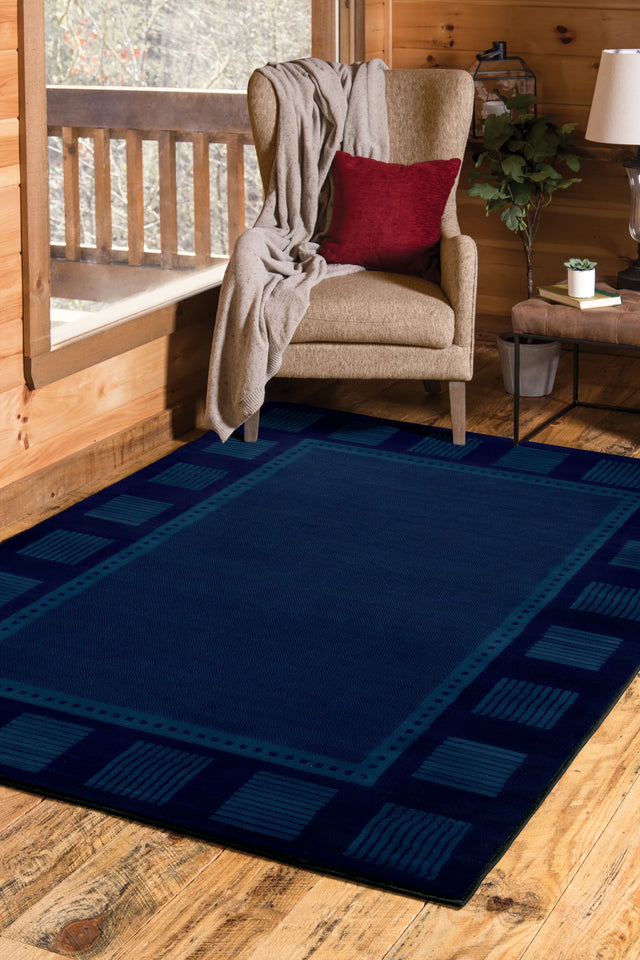 United Weavers Manhattan Long Island Navy Rug - room scene