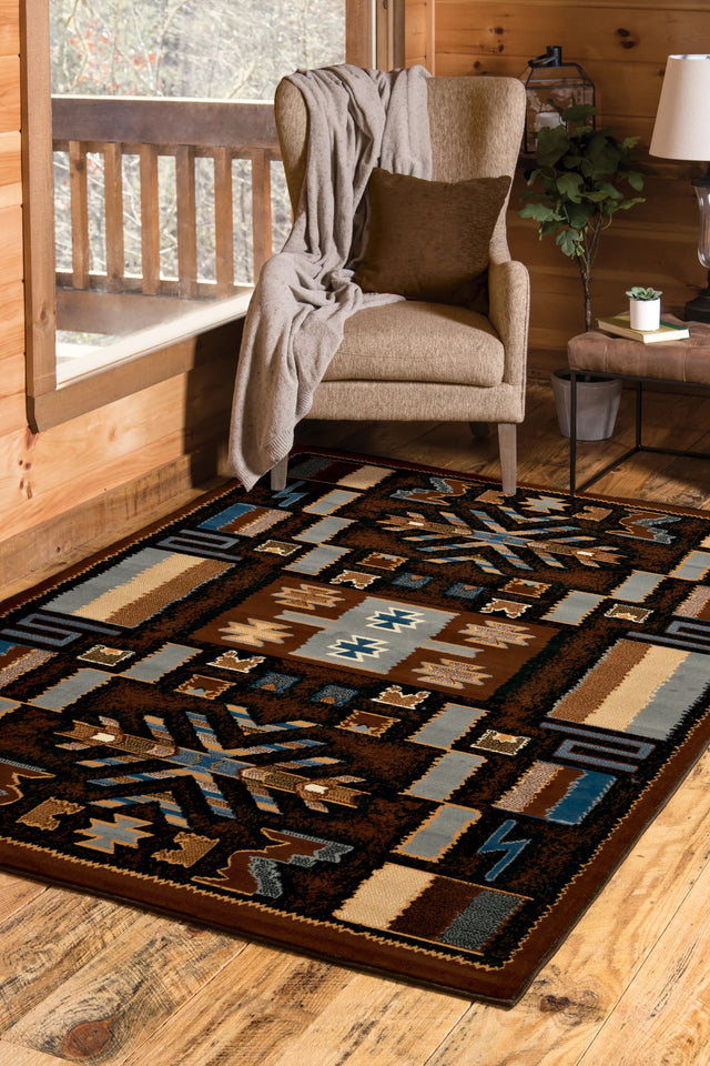 United Weavers Manhattan Pelham Brown Rug - room scene