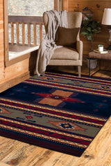 United Weavers Manhattan Phoenix Navy Rug - room scene