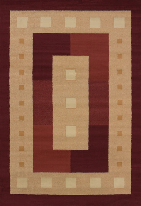 United Weavers Manhattan Time Square Burgundy Rug - front view