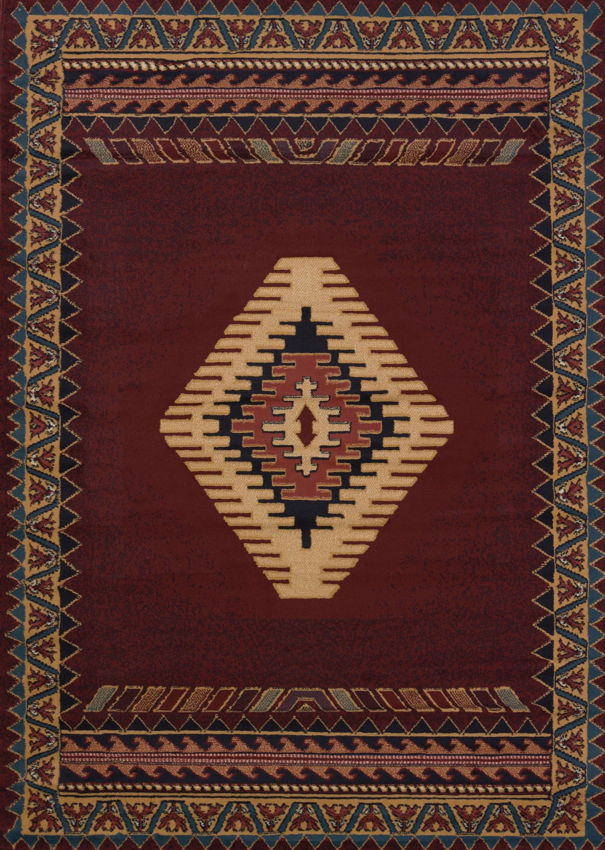 United Weavers Manhattan Tucson Burgundy Rug - front view