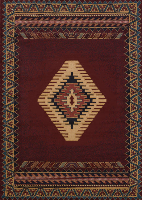 United Weavers Manhattan Tucson Burgundy Rug - front view