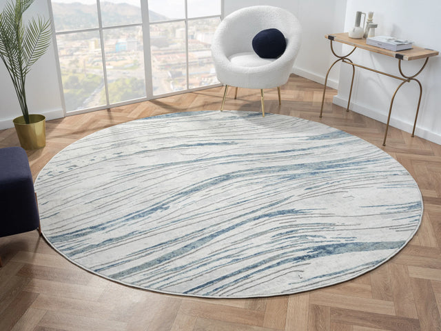 United Weavers Orion Evangeline Blue Rug - round room scene