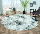 United Weavers Orion Iris Grey Rug - round room scene