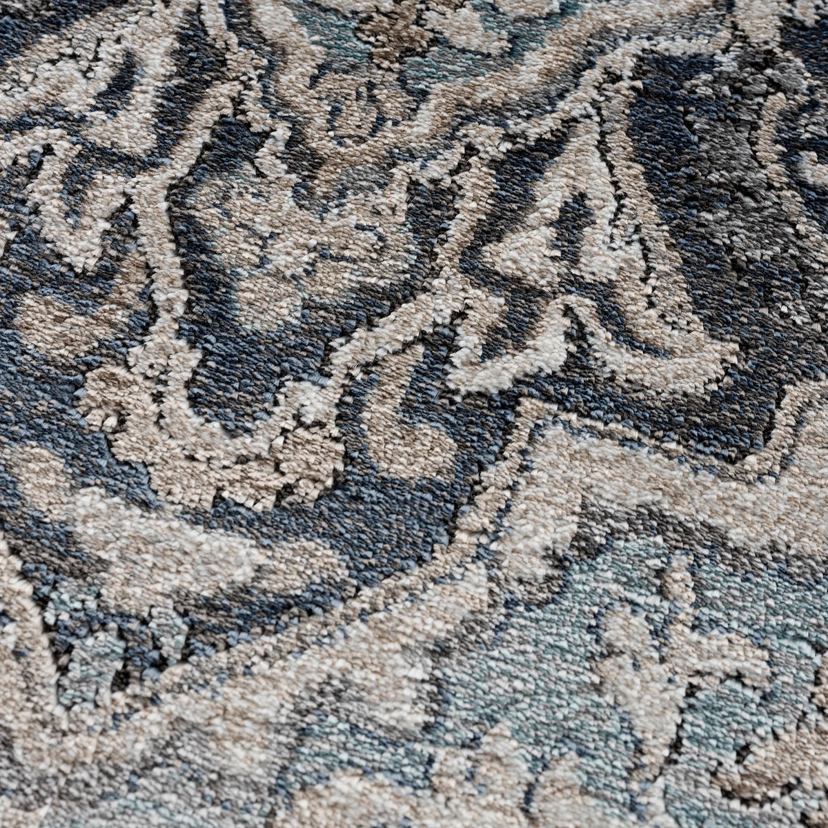 United Weavers Portsmouth Ancient Land Blue Rug - close-up detail