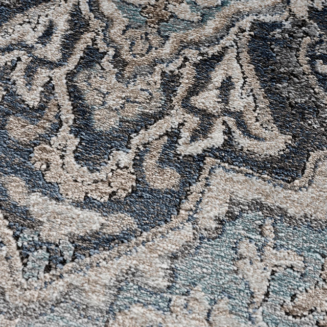 United Weavers Portsmouth Ancient Land Blue Rug - close-up detail