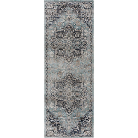 United Weavers Portsmouth Ancient Land Blue Rug - runner front view