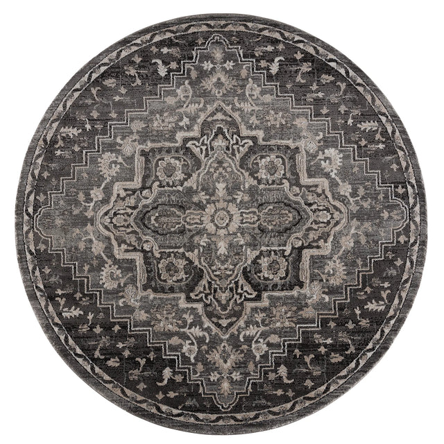 United Weavers Portsmouth Ancient Land Grey Rug - round front view