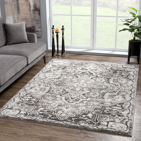 United Weavers Portsmouth Ancient Land Grey Rug - room scene