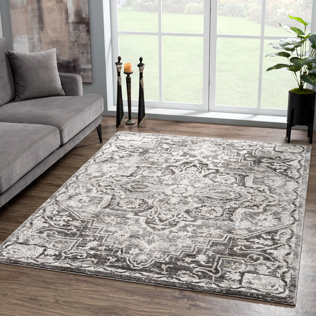 United Weavers Portsmouth Ancient Land Grey Rug - room scene