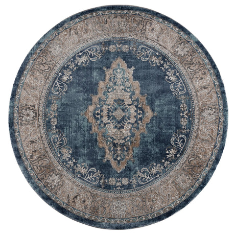 United Weavers Portsmouth Home Sky Blue Rug - round front view