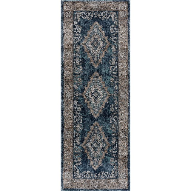 United Weavers Portsmouth Home Sky Blue Rug - runner front view