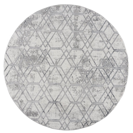 United Weavers Reserve Broadway Grey Rug - round front view
