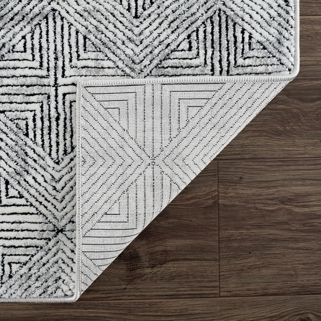 United Weavers Reserve La Luna Black Rug - backing detail
