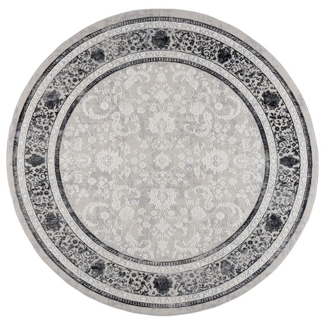 United Weavers Reserve Milestone Grey Rug - round front view