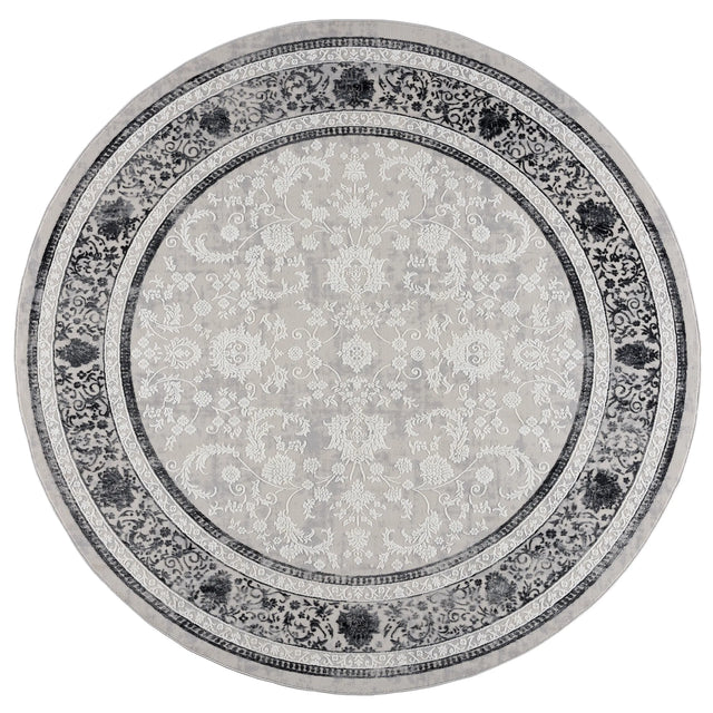 United Weavers Reserve Milestone Grey Rug - round front view