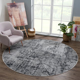 United Weavers Reserve Moodys Grey Rug - round room scene