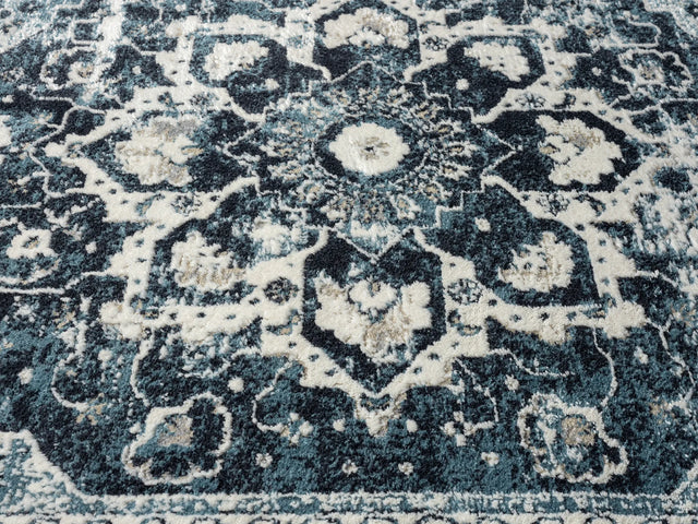 United Weavers Stratton Camry Blue Rug - close-up detail