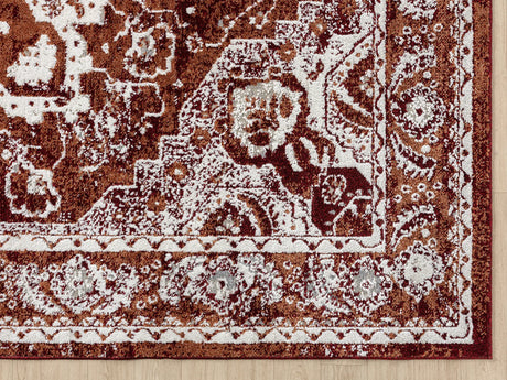 United Weavers Stratton Camry Burgundy Rug - angle view