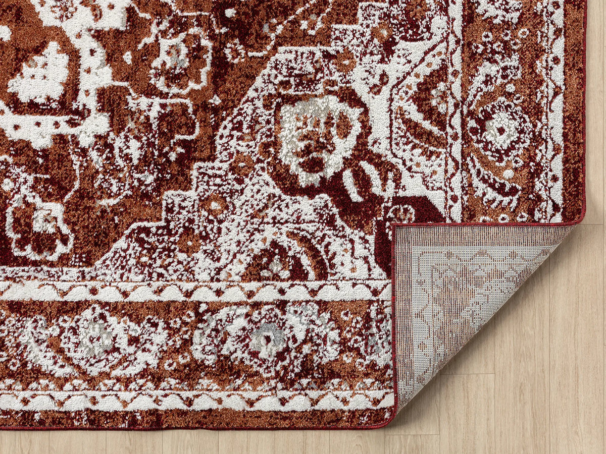 United Weavers Stratton Camry Burgundy Rug - backing detail