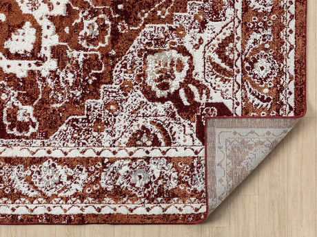 United Weavers Stratton Camry Burgundy Rug - backing detail