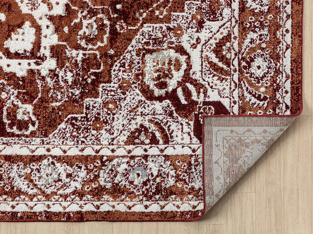 United Weavers Stratton Camry Burgundy Rug - backing detail
