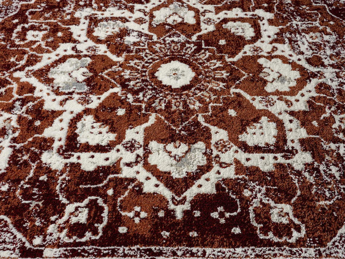 United Weavers Stratton Camry Burgundy Rug - close-up detail