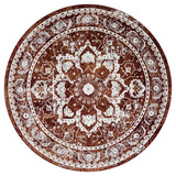 United Weavers Stratton Camry Burgundy Rug - round front view