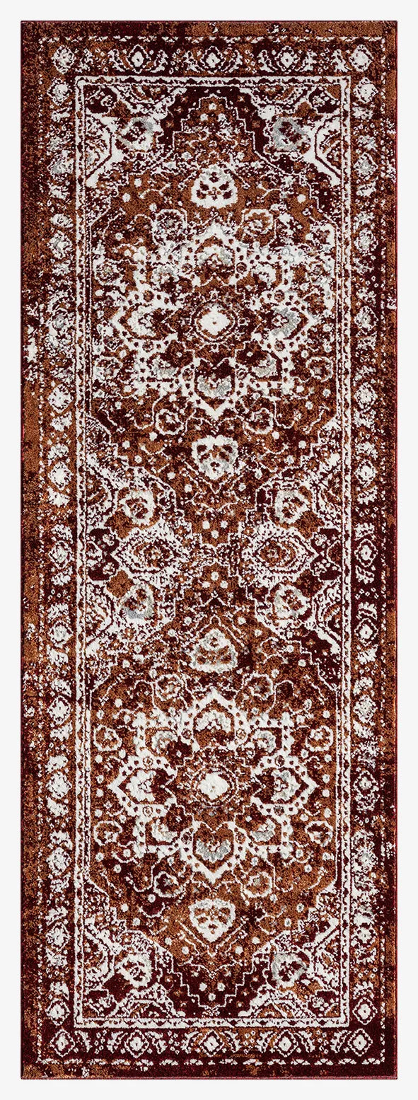 United Weavers Stratton Camry Burgundy Rug - runner front view