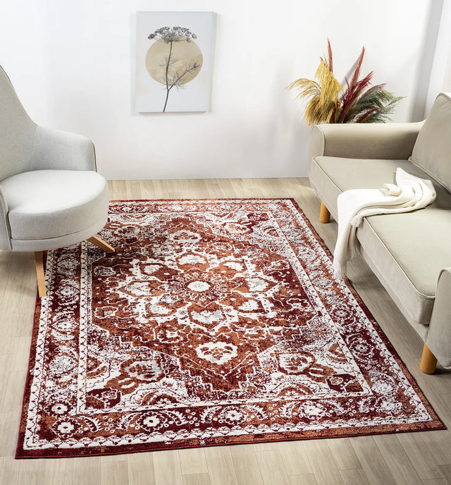 United Weavers Stratton Camry Burgundy Rug - room scene