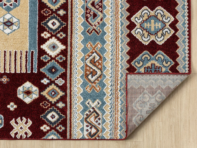 United Weavers Stratton Denali Burgundy Rug - backing detail