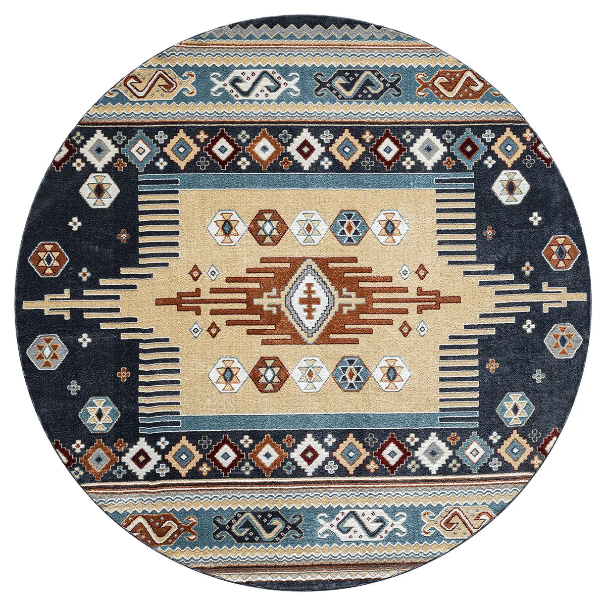 United Weavers Stratton Denali Navy Rug - round front view