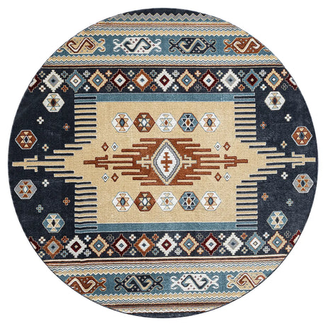 United Weavers Stratton Denali Navy Rug - round front view