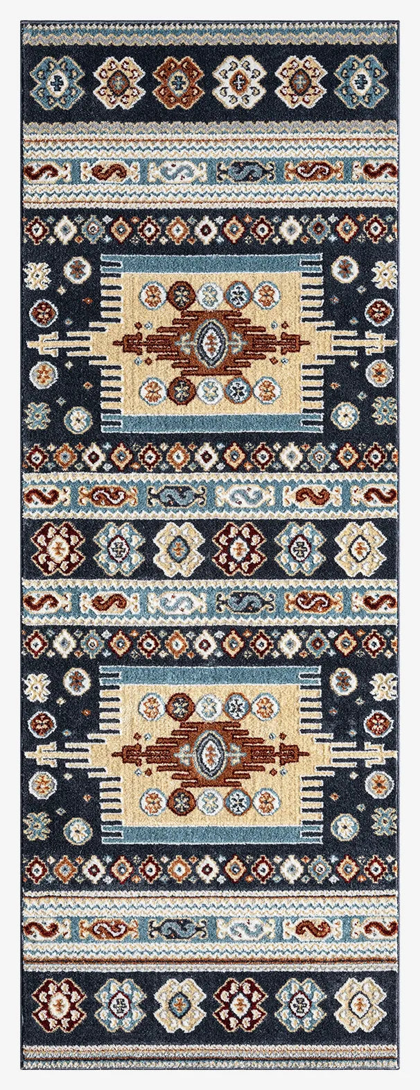 United Weavers Stratton Denali Navy Rug - runner front view