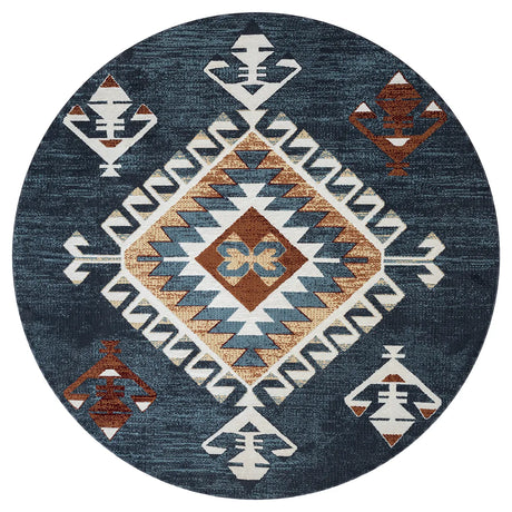 United Weavers Stratton Jamaica Navy Rug - round front view