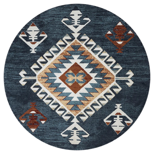 United Weavers Stratton Jamaica Navy Rug - round front view