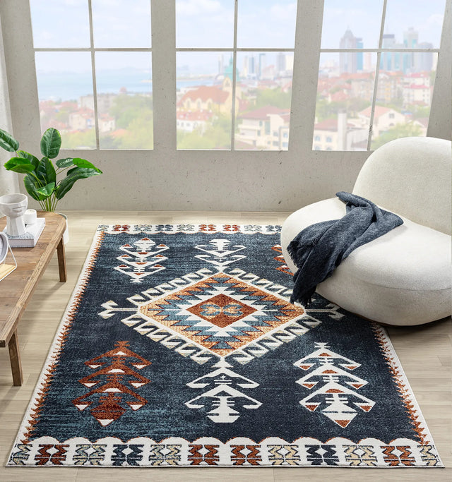 United Weavers Stratton Jamaica Navy Rug - room scene