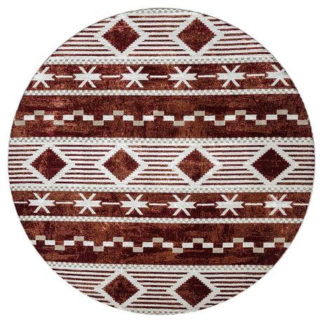 United Weavers Stratton Orchard Burgundy Rug - round front view
