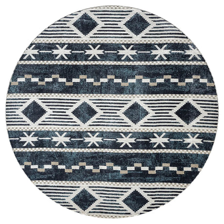United Weavers Stratton Orchard Navy Rug - round front view