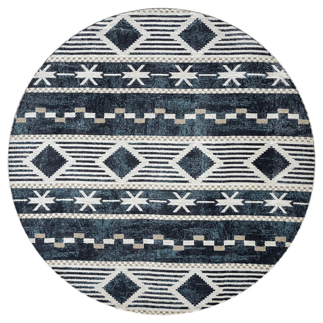 United Weavers Stratton Orchard Navy Rug - round front view